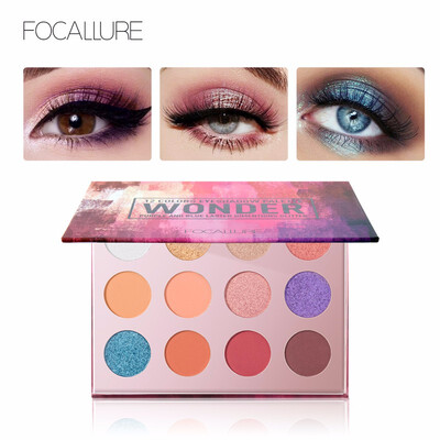 

FOCALLURE Eyeshadow Palette 12 Colors Makeup Eye Shadow Matte Shimmer Shining Nude Make up Glitter Pigment
