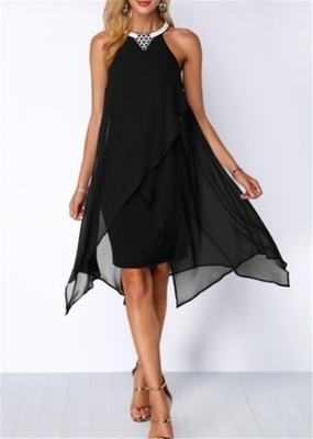 

Diamond lined Chiffon Dress