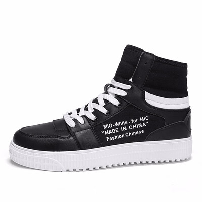 

Mens Casual Shoes Fashion High Cut Shoes Winter Man Shoes Lace up Winter Boots Men Sneakers Red White Black Size 38-44