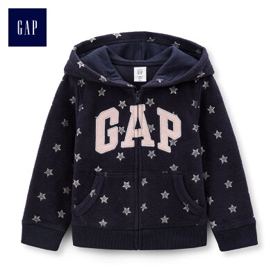 

Gap baby girl childrens fleece sweater 307656 baby winter childrens wear childrens hooded sweatshirt silver star pattern 80cm 12-18 months