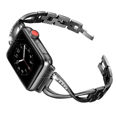 

Women Watch Band for Apple Watch Bands 38mm42mm40mm44mm Diamond Stainless Steel Strap for iwatch series 4 3 2 1 Bracelet