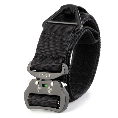 

Quick Release Heavy Duty Tactical Belt with Fastener Tape for Outdoor Camping Mountaineering Climbing Training Hunting