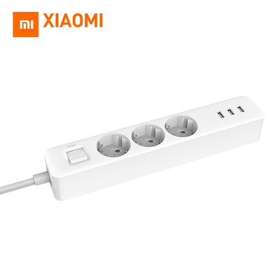 

Original Xiaomi Mijia Power Socket Strip 3 Sockets 3 USB port Big Plug Extension Patch Board for Home Office Global