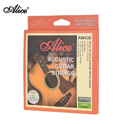 

Alice AW436-M Professional Guitar Strings Set High Grade Medium Tension 6PCS Steel Strings for Acoustic Guitar