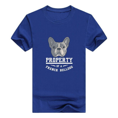 

French Bulldog Gifts Property of a French Bulldog Juniors Vneck Mens t-Shirt