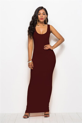 

Womens elegant sexy vest long skirt fashion dress