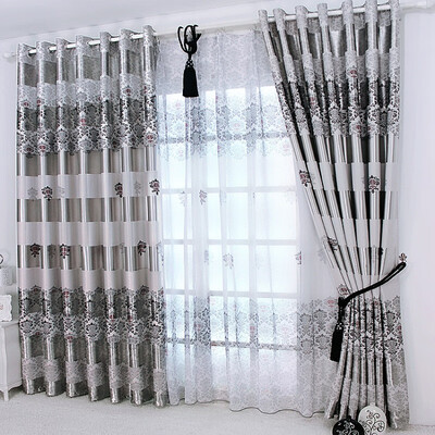 

1 pc 2019 New Curtains for Windows Drapes European Modern Elegant Noble Printing Shade Curtain For Living Room Bedroom