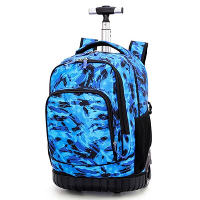 

Middle school students trolley bags for boy travel backpack teens schoolbag girl luggage waterproof wheel computer bag suitcase