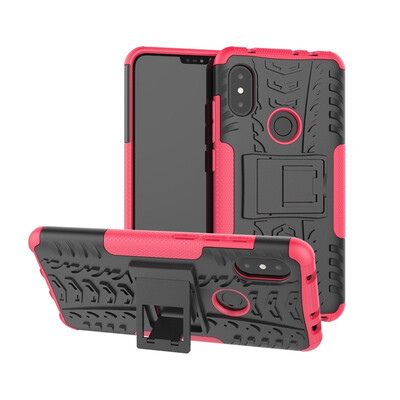 

Heavy Duty Armor Shockproof Hard Hybird Silicone Phone Cover Case for Xiaomi Hongmi Note 6Hongmi Note 6 Pro