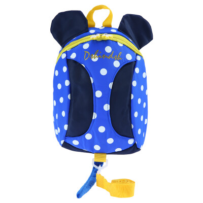 

Kids Backpack With safety Harness Nylon Travel Backpack Children Kindergarten Schoolbags Lunch Bag Dot 3D Cartoon Mouse Red