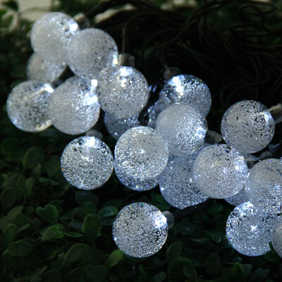 

VCT - SIC055 Christmas Props 6m 30 LEDs Solar String Light Bubble Style Lamp Decors New Year Decoration