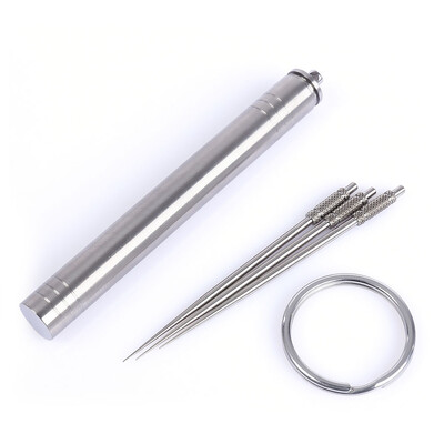 

Titanium Alloy Waterproof Toothpick Holder Case Outdoor Travel Set