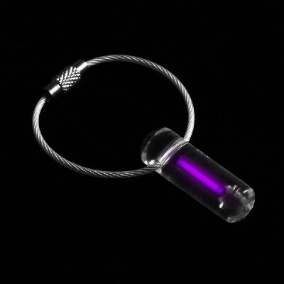 

Acrylic Tritium Self Luminous Key Ring Ultralight Outdoor Glow In The Dark Keychain Ring Emergency Survival Mini Light Lamp