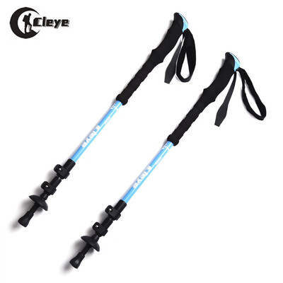 

CLEYE Paired 3 Joints Carbon Fiber Trekking Pole Adjustable Telescopic Hiking Walking Stick