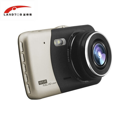 

New 4 inch dual lens driving recorder 1080P HD night vision metal driving recorder reversing image