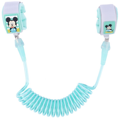 

Disney Childrens anti-lost hand with baby anti-lost ring child anti-lost rope child safety ring wrist band 18 m traction rope Mickey mint green 484