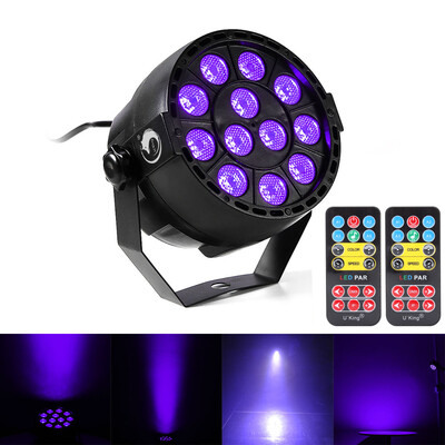 

UKing 36W 12 Leds Purple Par Light Auto Dmx Sound Active Stage Effect Lighting with 2 Remote Control