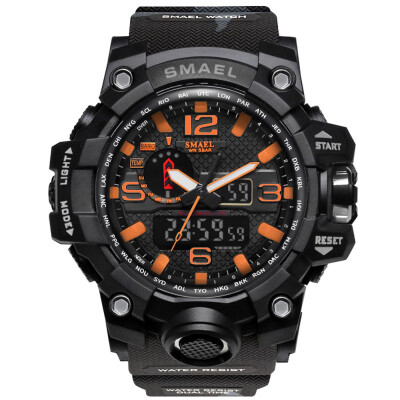 

Mens Stylish Sports Multi-function Electronic Waterproof Camouflage Watch Dual Display Wristwatches