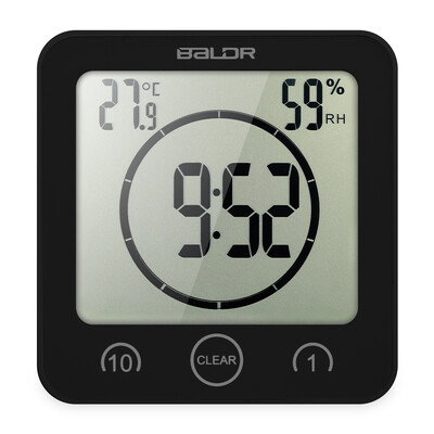 

Multifunctional Digital Clock with Large Screen Display Time Temperature Humidity Excellent LCD Shower Clock with Timer