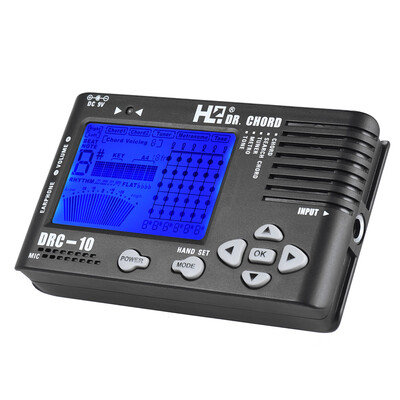 

4 in 1 Electronic Digital Guitar Chromatic Tuner Metronome Tone Generator Chord Finder Built-in Mic Tuning LCD Display