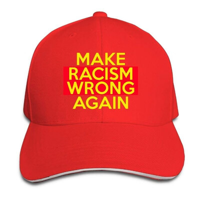 

Youbah-01 WomensMens Make Racism Wrong Again Adult Adjustable Snapback Hats Sandwich Cap