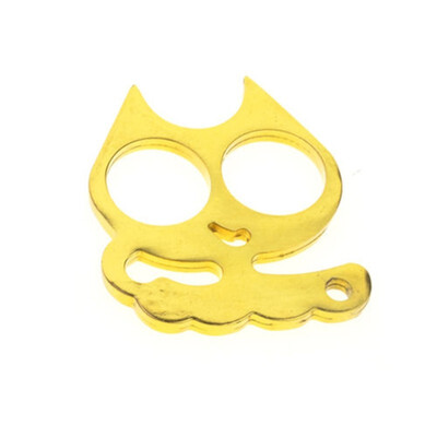 

Cat keychain Ring Buckle Sefl-Defense Toy Model Outdoor Metal Ring Four finger edc Tool Fashion Christmas gift survival Key Rings