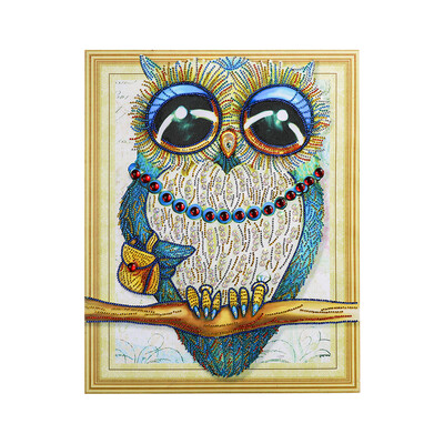 

5D Special Shaped Diamond Cross Stitch Home Decoration DIY Embroidery Painting Rhinestones Owl Paints