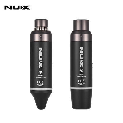 

NUX B-4 24G Wireless Microphone Mic System 6 Channels XLR Connection Built-in Rechargeable Lithium Battery