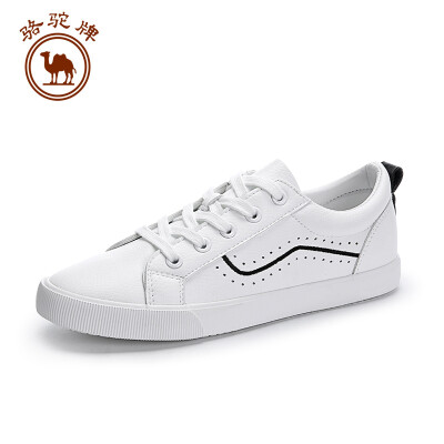 

Camel brand white shoes female Korean fashion belt college wind low skateboarding W91226530 white black 39245 yards