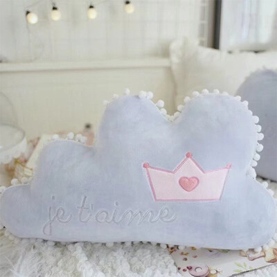 

NeillieN Romantic letter cushions cloud plush toys crown headrest pillows cushions childrens room decorative pillows