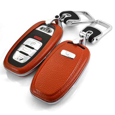 

Car Accessories For Audi A4LA6LQ5A8A5A7S5 S7 Top Layer Leather Car Key Case Car Key Cover Shell Car Keychain