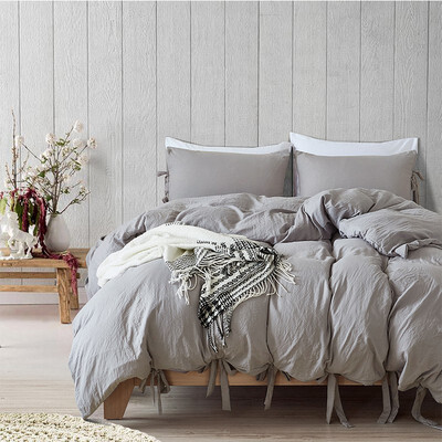 

NeillieN Bed sheet suite pure color tied sheet three sets quilt cover pillowcase pure color home textilebedding bag
