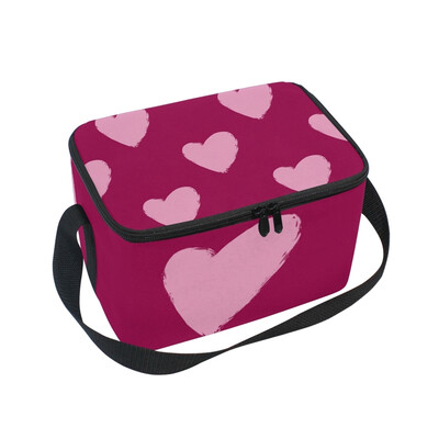 

ALAZA Lunch Box Insulated Heart Drawn Lunch Bag Large Cooler Tote Bagfor Men Women