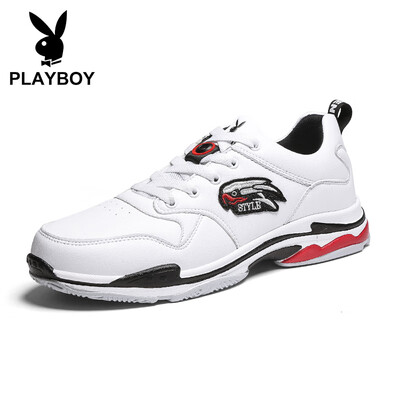 

Playboy PLAYBOY Korean sports running casual shoes mens low to help lightweight non-slip DS85237 white 42