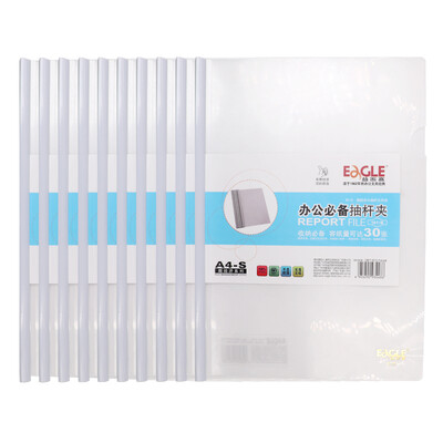 

EaGLE 9115 A4 super economical small pumping folder rod clamp report clip white rod 10 bag