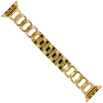 

Shape Of D Letter Iwatch Band Stainless Steel Chain Strap for IWATCH Crystal Diamond D Button Metal Strap