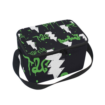 

ALAZA Lunch Box Insulated Graffiti Seamless Pattern Color Lunch Bag Large Cooler Tote Bagfor Men Women