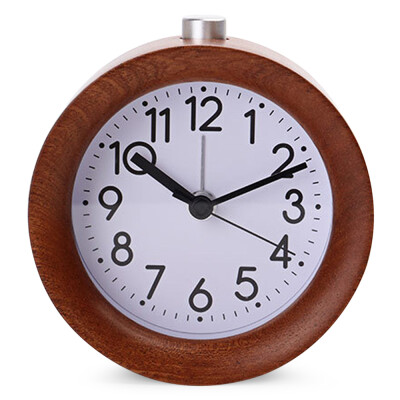 

Circular Digital No Ticking Snooze Backlight Wood Clock