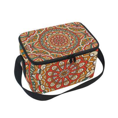 

ALAZA Insulated Lunch Box Colorful Roma Design Lunch Bag for Men Women Portable Tote Bag Cooler Bag