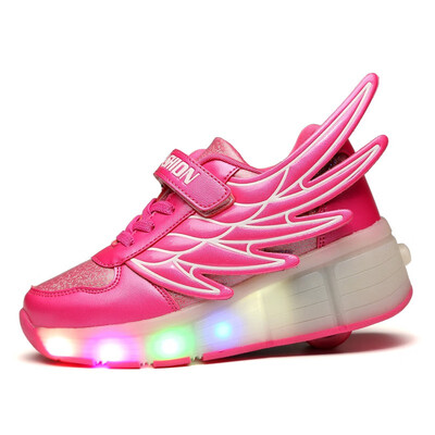 

kids light up shoes with wing led slippers Led shoes infant for children boy&girl luminous sneakers Glowing