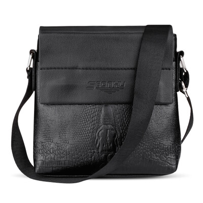 

SEONYU Fashion Big Capacity PU Leather Crossbody Shoulder Bag for Men