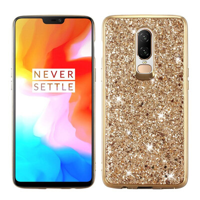 

MOONCASE One plus 6 flash powder TPU-gold