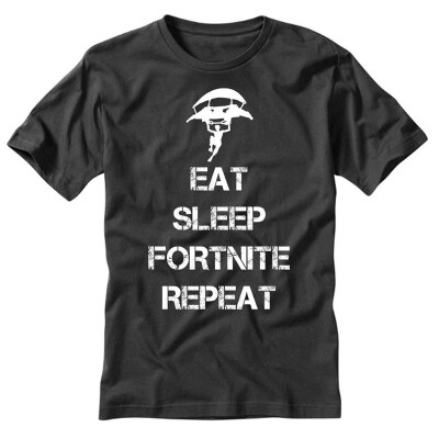 

Fortnite Eat Sleep Fortnite Repeat Black T Shirt