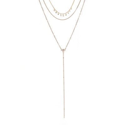 

Fashion Multi-layer Pendant Clavicle Chain Long Necklace Different Lengths Jewelry Set for Women