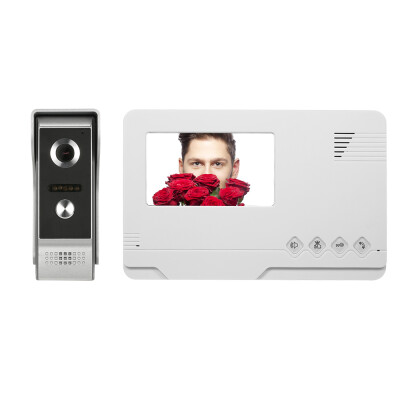 

43 inch TFT Wired Color Video Doorbell Indoor Monitor with IR-CUT Rainproof Outdoor Camera Visual Intercom Two-way Audio Remote U