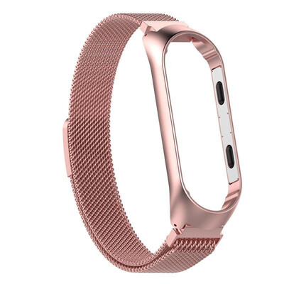 

For Xiaomi MI Band3 Magnetic Milanese Loop Stainless Steel Mesh Watch Band Strap