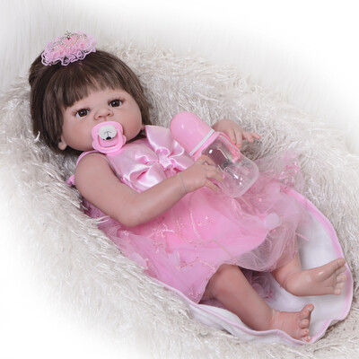 

Red Skin Ethnic Dolls Looks So Truly Reborn Babies 23 Lifelike Full Silicone Vinyl Doll Toy Safe For Children Birthday Gifts