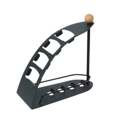 

Practical Black Iron Remote Control Sailboat Shape Organizer Holder Home Use 4 Lattics Tabletop Telecontroller Storage Rack