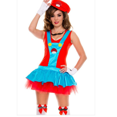 

Summer new stage costume role-playing super Mario female four-piece nightclub stage performance