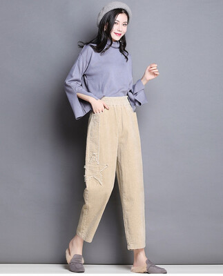 

Corduroy pants baggy Korean version of harun pants radish pants casual pants long pants pants down pants